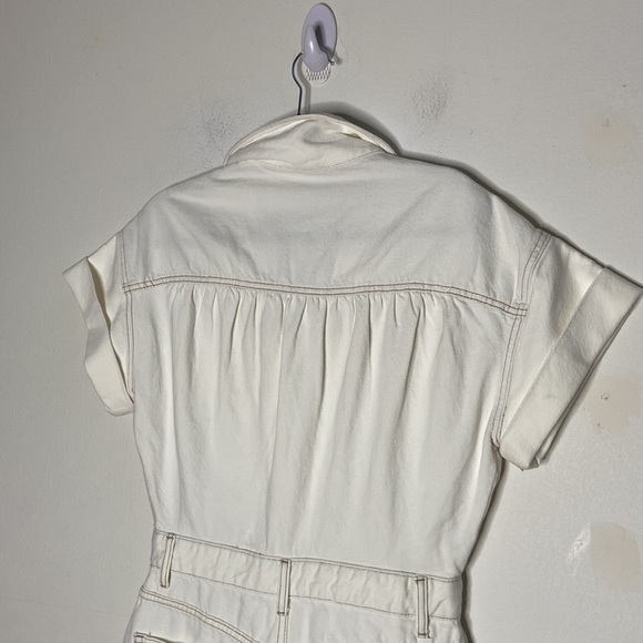 Zara white denim cotton relaxed fit romper - Picture 9 of 14